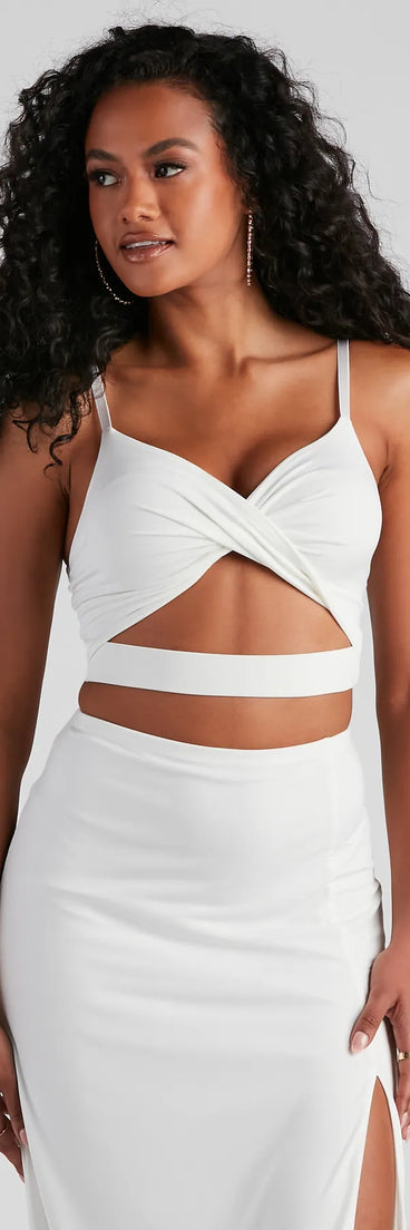Staycation Twist Banded Crop Top
