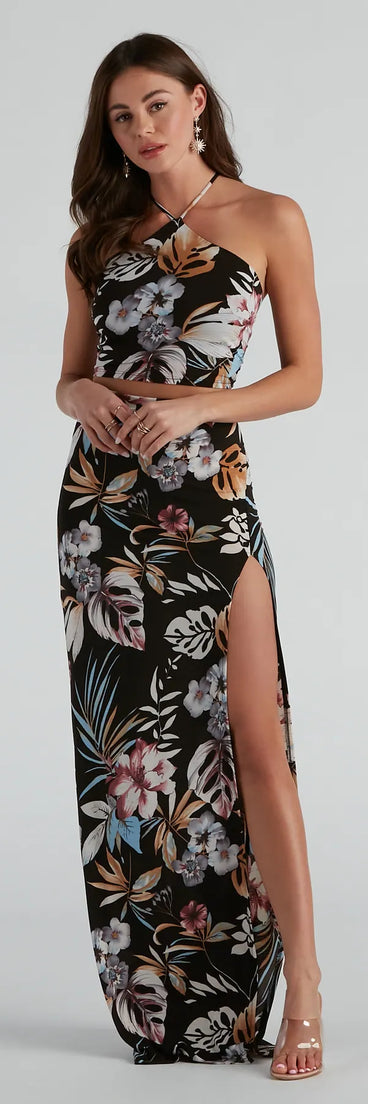 Ticket To Paradise Halter Crop Top