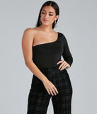 Strappy Stunner One-Shoulder Bodysuit