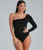 Strappy Stunner One-Shoulder Bodysuit