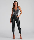 Sizzling Snake Lace-Up Bodysuit