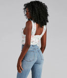 Garden Party Floral Mesh Corset