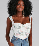 Garden Party Floral Mesh Corset