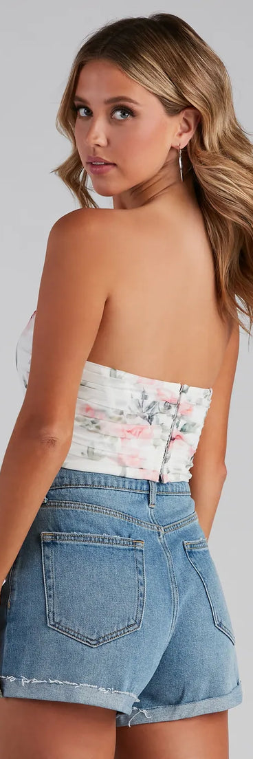 Rose Bliss Floral Mesh Corset