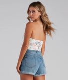 Rose Bliss Floral Mesh Corset