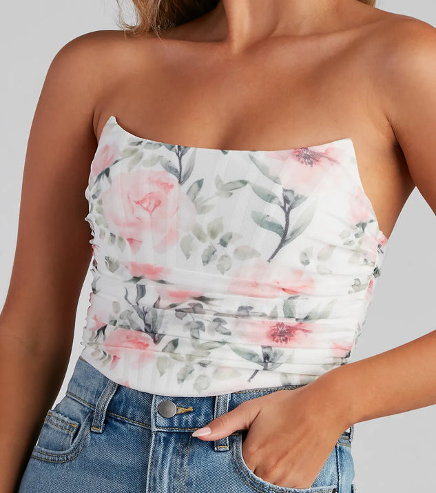 Rose Bliss Floral Mesh Corset | Windsor