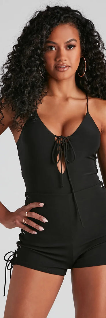 Lace-Up Chic Sleeveless Bodysuit