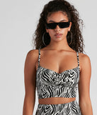 Wild Zebra Crop Tank Top