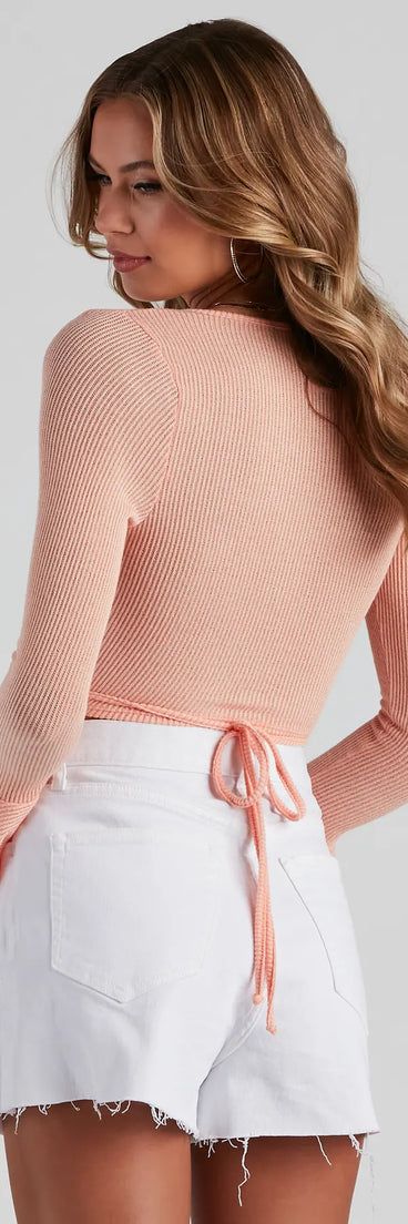 Go With The Flow Wrap Crop Top
