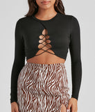 Tied And True Lace-Up Crop Top