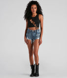 Basic Lace-Up Crop Top