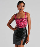 A Little Swirl Square Neck Bustier