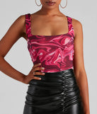 A Little Swirl Square Neck Bustier