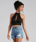 Key Essential Halter Crop Top