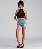 Key Essential Halter Crop Top