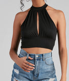 Key Essential Halter Crop Top