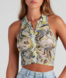 Hip Babe Mesh Collar Tank Top