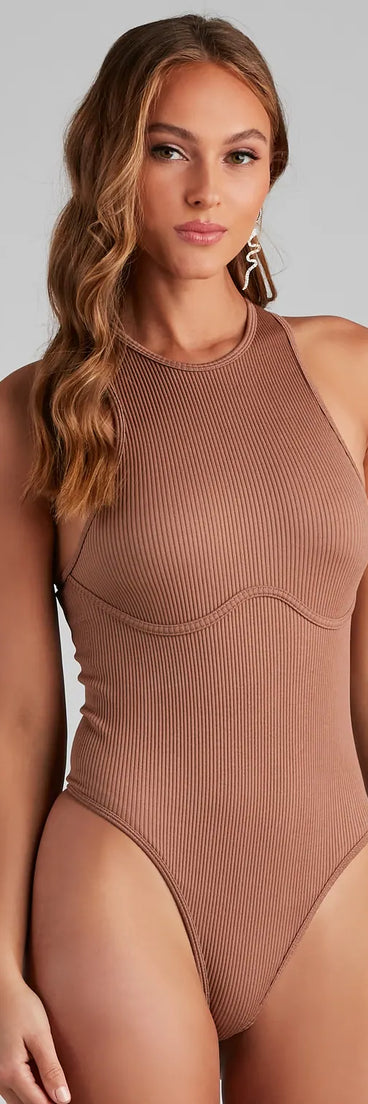 Everyday Style Ribbed Knit Bodysuit