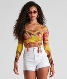 All The Trendy Vibes Mesh Crop Top