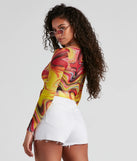 All The Trendy Vibes Mesh Crop Top