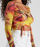 All The Trendy Vibes Mesh Crop Top