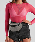 Mesh It Up Long Sleeve Crop Top