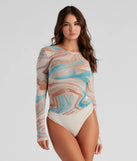 Sweet For You Marble Mesh Bodysuit