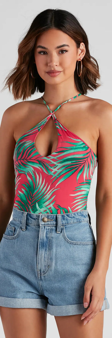 Summer Sunset Halter Bodysuit