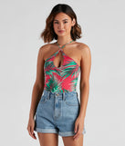 Summer Sunset Halter Bodysuit