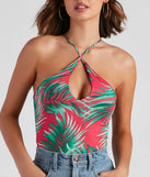 Summer Sunset Halter Bodysuit
