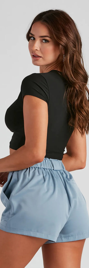 Hot Take Lace-Up Crop Top