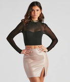 Style Series Chain Choker Mesh Top