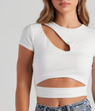 Slash Of Style Cutout Crop Top