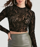 Night Out Style Sheer Mesh Crop Top