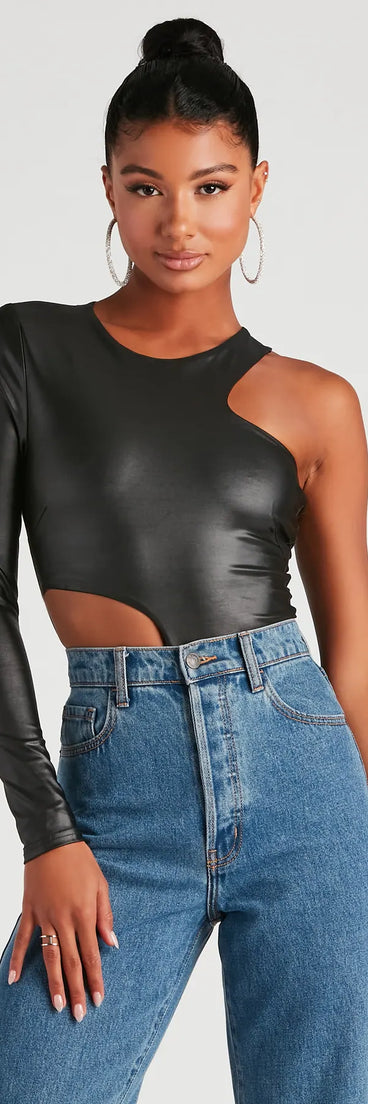 My Edgy Side One Shoulder Bodysuit