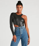 My Edgy Side One Shoulder Bodysuit