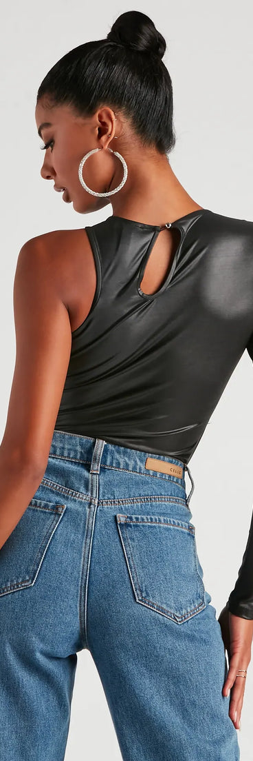 My Edgy Side One Shoulder Bodysuit