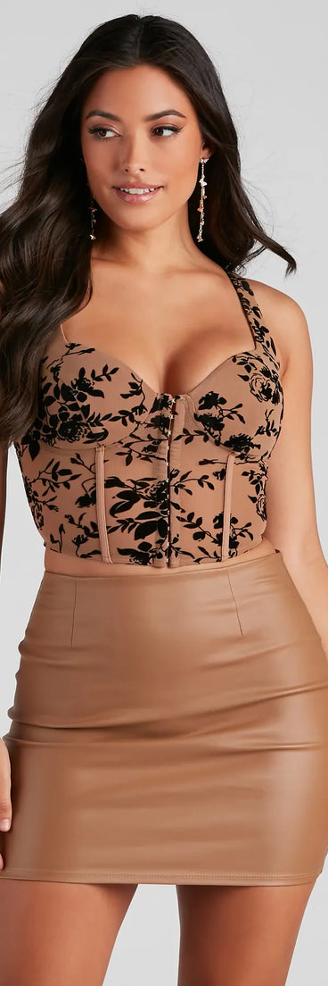 Rising Beauty Floral Burnout Corset