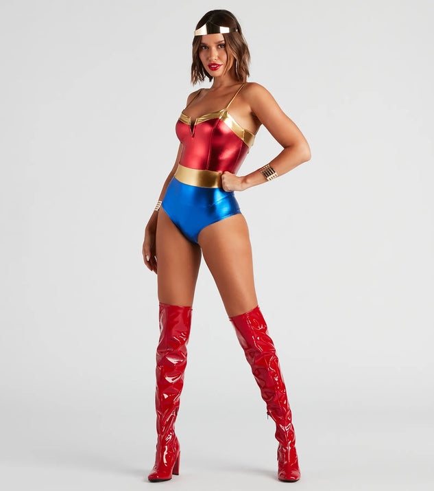 Warrior Woman Color Block Metallic Bodysuit | Windsor Warrior Woman Color Block Metallic Bodysuit | Windsor
