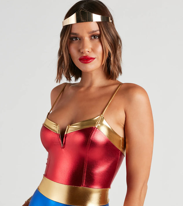 Warrior Woman Color Block Metallic Bodysuit | Windsor