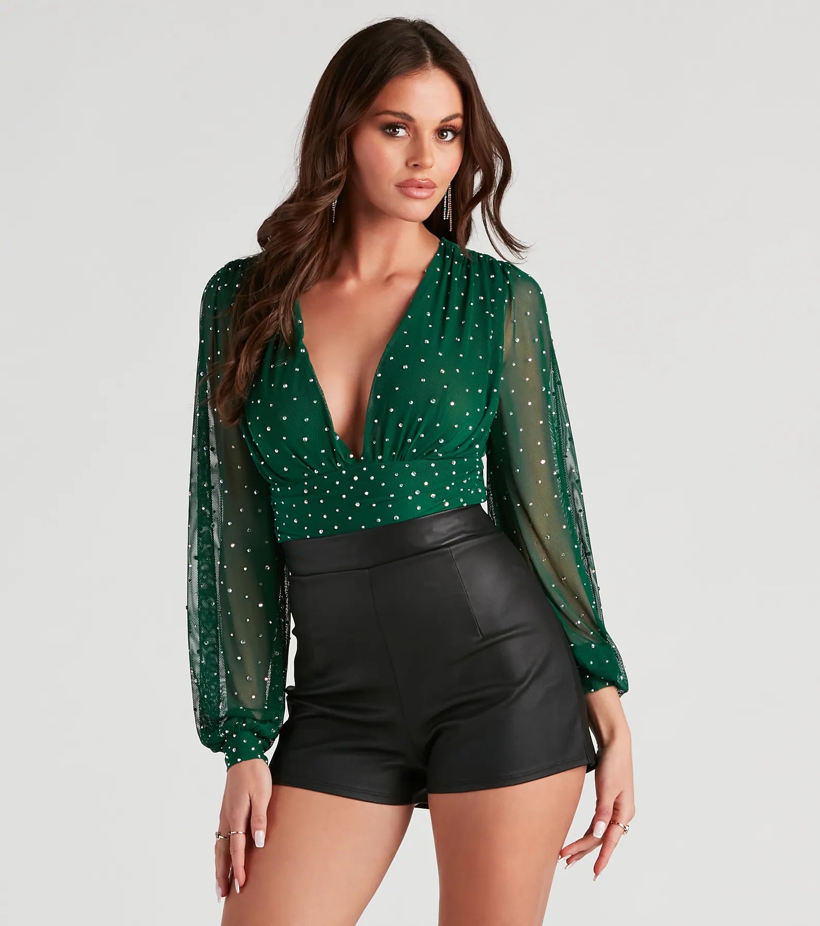 バレエ herpraha \"bodysuit with rhinestone Bodysuit with Rhinestones - (CW360) – GFranco Shoes