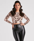 My Reflection Mirror Mesh Crop Top