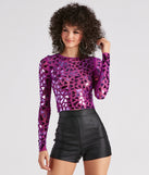 My Reflection Mirror Mesh Crop Top