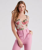 Spring Beauty Floral Mesh Bustier