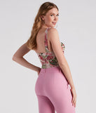 Spring Beauty Floral Mesh Bustier