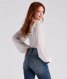 Sweet And Sultry Lace Chiffon Bodysuit
