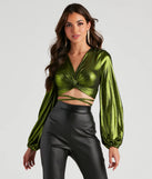 Totally Striking Twist Crop Top