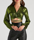 Totally Striking Twist Crop Top