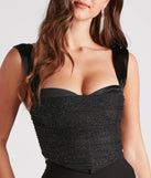 Awestruck Satin Glitter Bustier
