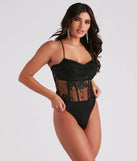 In Love With Lace Mesh Bodysuit
